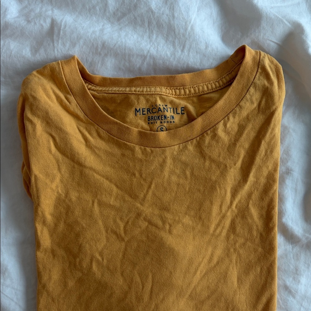 J. Crew Mercantile Short Sleeve Tee in Mustard